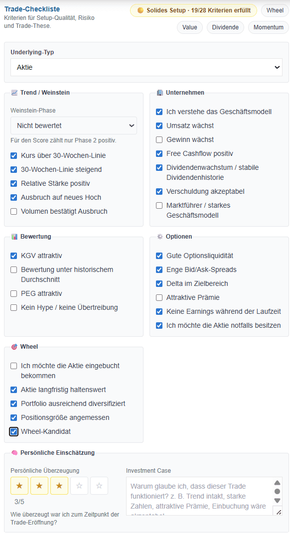 Warum ich vor jedem Trade jetzt eine Checkliste ausfülle